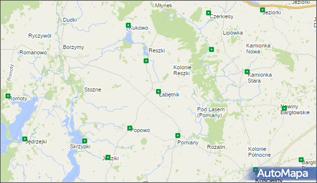 mapa Łabętnik, Łabętnik na mapie Targeo