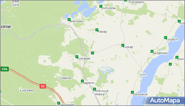 mapa Ładzin gmina Wolin, Ładzin gmina Wolin na mapie Targeo