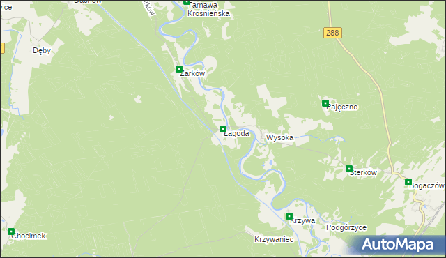 mapa Łagoda, Łagoda na mapie Targeo