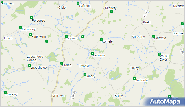 mapa Latkowo gmina Stary Dzierzgoń, Latkowo gmina Stary Dzierzgoń na mapie Targeo