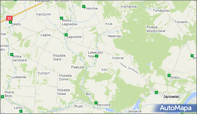 mapa Ławeczko Stare, Ławeczko Stare na mapie Targeo