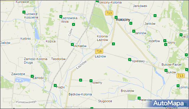 mapa Łaznów, Łaznów na mapie Targeo