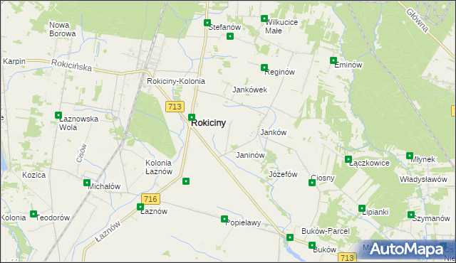 mapa Łaznówek, Łaznówek na mapie Targeo