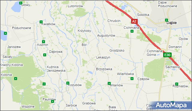 mapa Lekaszyn, Lekaszyn na mapie Targeo