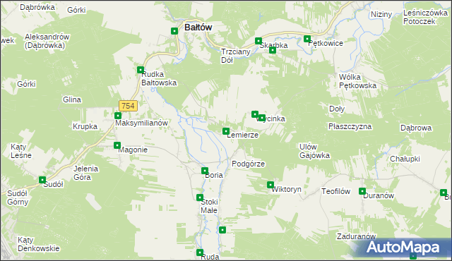 mapa Lemierze, Lemierze na mapie Targeo