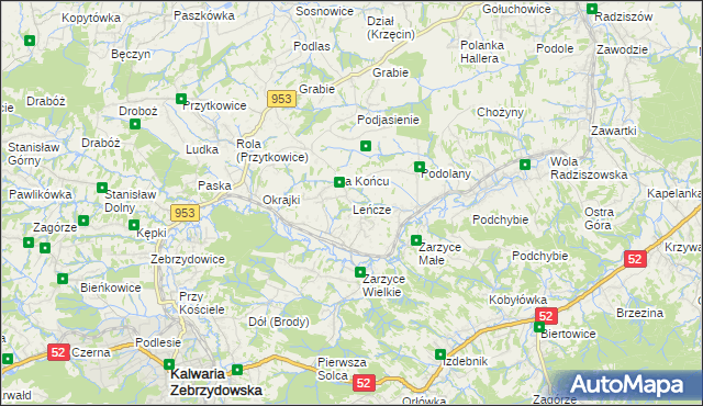 mapa Leńcze, Leńcze na mapie Targeo