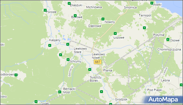 mapa Lewkowo Nowe, Lewkowo Nowe na mapie Targeo