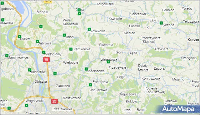 mapa Librantowa, Librantowa na mapie Targeo