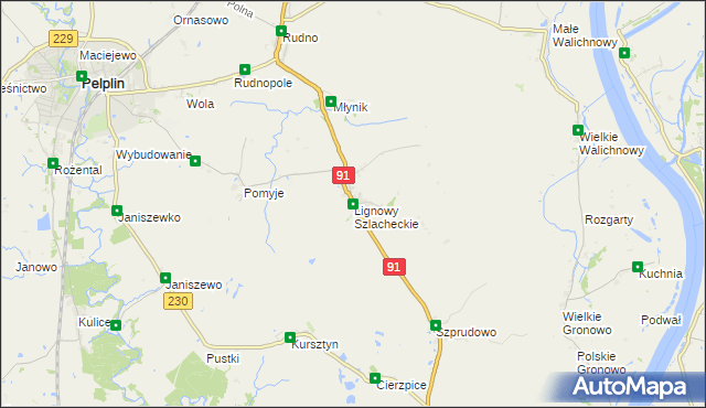 mapa Lignowy Szlacheckie, Lignowy Szlacheckie na mapie Targeo