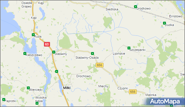 mapa Lipowy Dwór, Lipowy Dwór na mapie Targeo