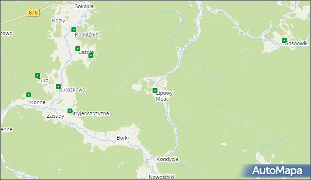 mapa Lipowy Most, Lipowy Most na mapie Targeo