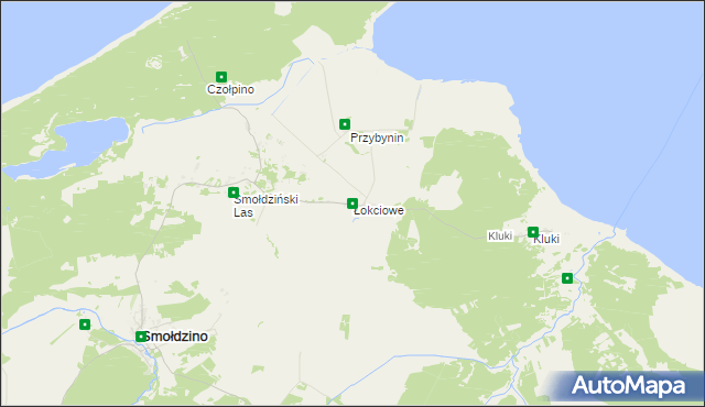 mapa Łokciowe, Łokciowe na mapie Targeo