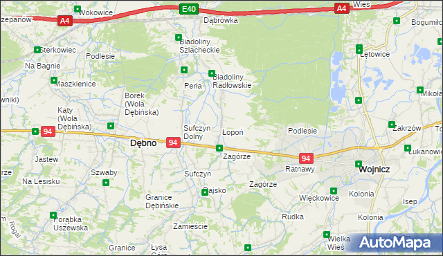 mapa Łopoń, Łopoń na mapie Targeo