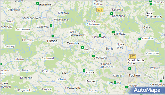 mapa Łowczów, Łowczów na mapie Targeo