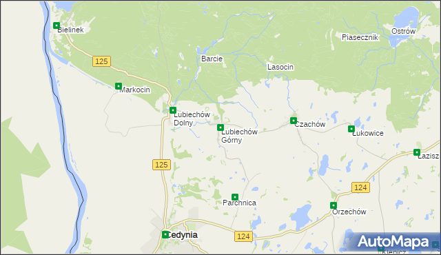 mapa Lubiechów Górny, Lubiechów Górny na mapie Targeo