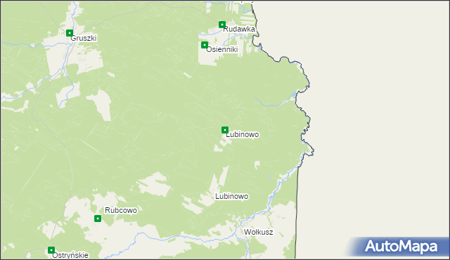 mapa Lubinowo gmina Płaska, Lubinowo gmina Płaska na mapie Targeo