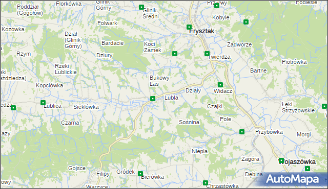 mapa Lubla, Lubla na mapie Targeo