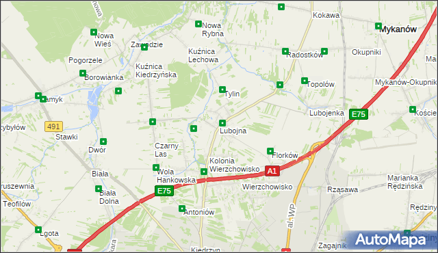 mapa Lubojna, Lubojna na mapie Targeo