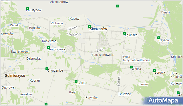 mapa Łuszczanowice, Łuszczanowice na mapie Targeo