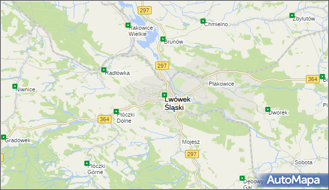 mapa Lwówek Śląski, Lwówek Śląski na mapie Targeo
