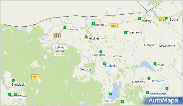 mapa Łysogóra, Łysogóra na mapie Targeo