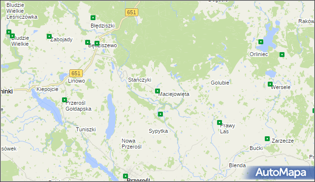 mapa Maciejowięta, Maciejowięta na mapie Targeo