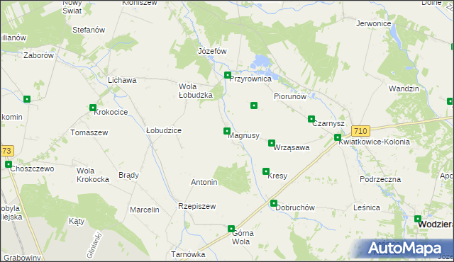 mapa Magnusy, Magnusy na mapie Targeo