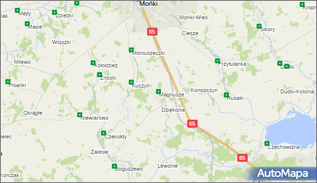 mapa Magnusze, Magnusze na mapie Targeo