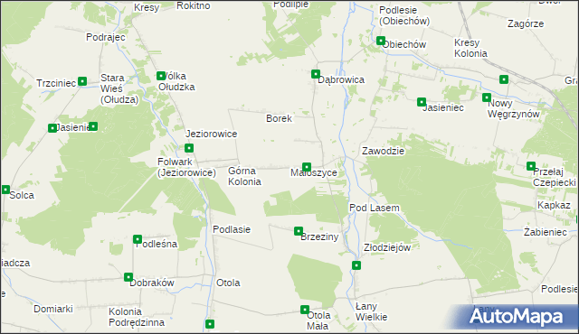 mapa Małoszyce gmina Żarnowiec, Małoszyce gmina Żarnowiec na mapie Targeo