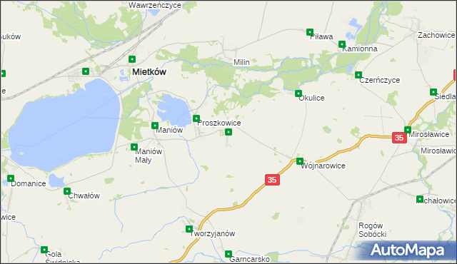 mapa Maniów Wielki, Maniów Wielki na mapie Targeo