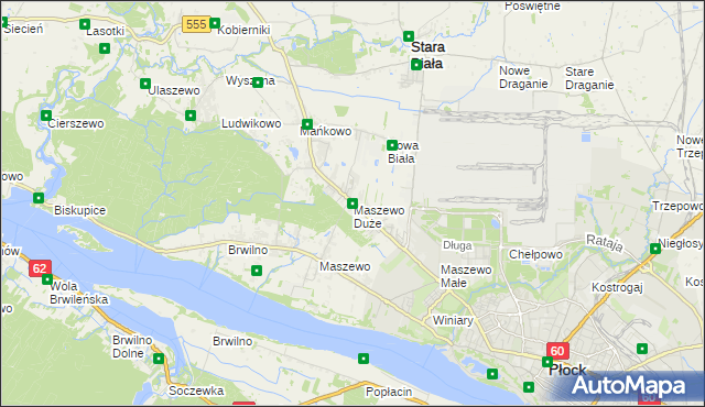 mapa Maszewo Duże, Maszewo Duże na mapie Targeo