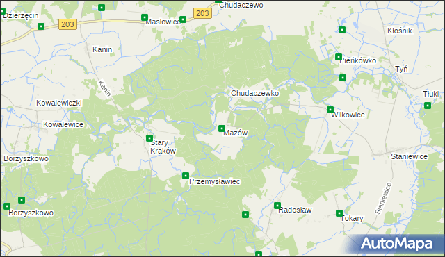 mapa Mazów, Mazów na mapie Targeo