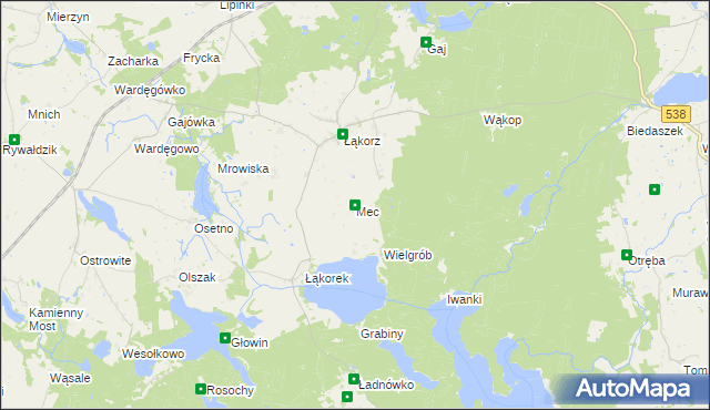 mapa Mec, Mec na mapie Targeo