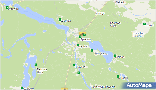 mapa Męcikał, Męcikał na mapie Targeo