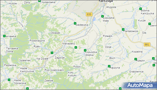 mapa Medynia Kańczucka, Medynia Kańczucka na mapie Targeo