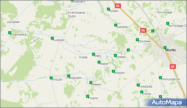 mapa Mejły, Mejły na mapie Targeo