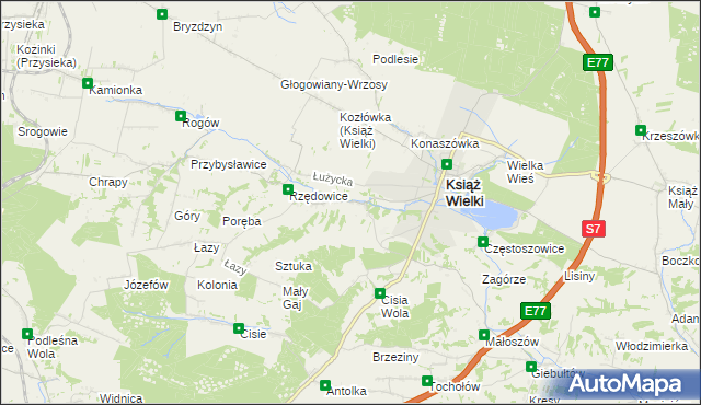 mapa Mianocice, Mianocice na mapie Targeo