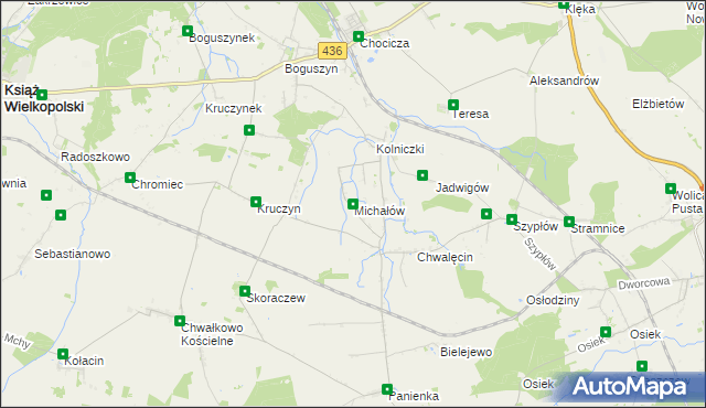 mapa Michałów gmina Nowe Miasto nad Wartą, Michałów gmina Nowe Miasto nad Wartą na mapie Targeo