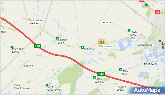 mapa Michałów gmina Olszanka, Michałów gmina Olszanka na mapie Targeo