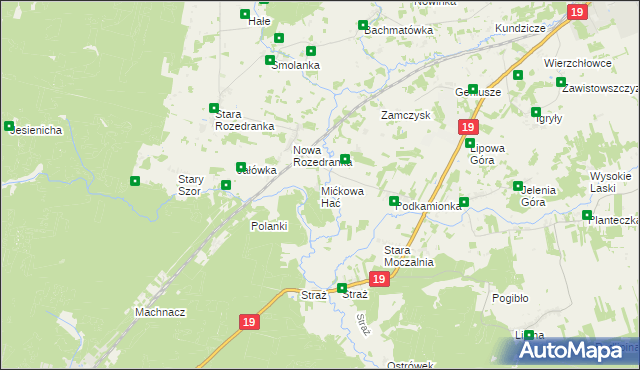 mapa Mićkowa Hać, Mićkowa Hać na mapie Targeo