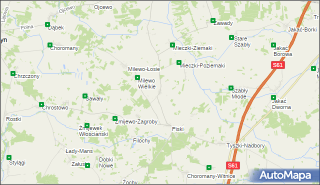 mapa Mieczki-Abramy, Mieczki-Abramy na mapie Targeo