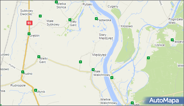 mapa Międzyłęż, Międzyłęż na mapie Targeo