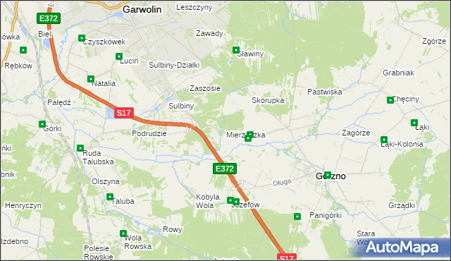 mapa Mierżączka, Mierżączka na mapie Targeo