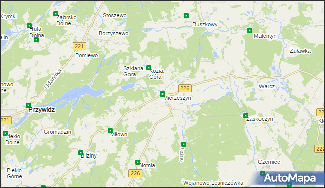 mapa Mierzeszyn, Mierzeszyn na mapie Targeo