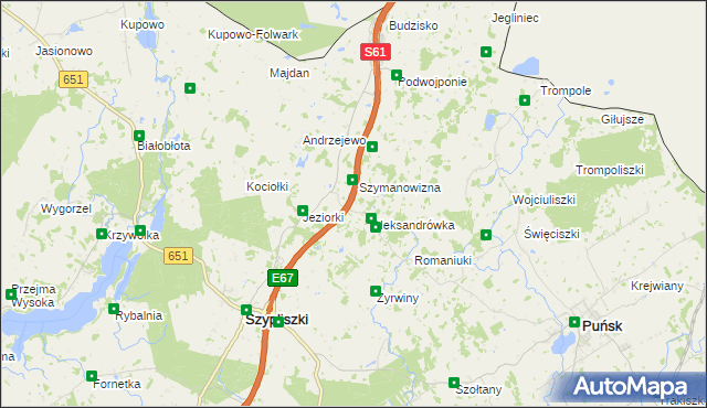 mapa Mikołajówka gmina Szypliszki, Mikołajówka gmina Szypliszki na mapie Targeo