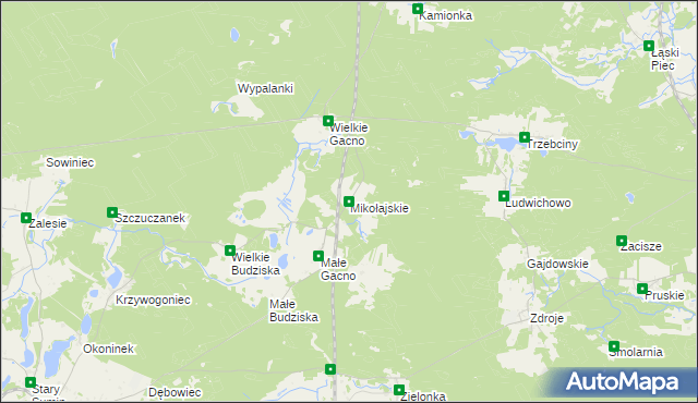 mapa Mikołajskie, Mikołajskie na mapie Targeo