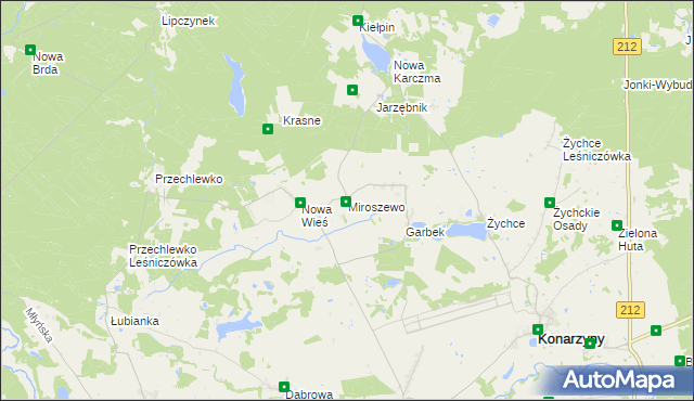 mapa Miroszewo, Miroszewo na mapie Targeo