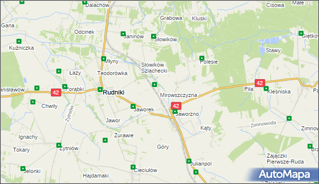 mapa Mirowszczyzna, Mirowszczyzna na mapie Targeo