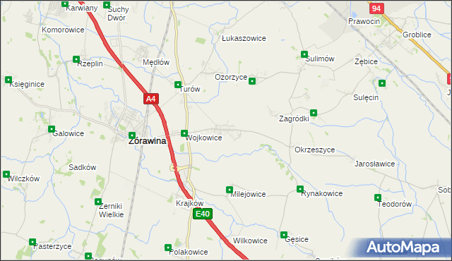 mapa Mnichowice gmina Żórawina, Mnichowice gmina Żórawina na mapie Targeo