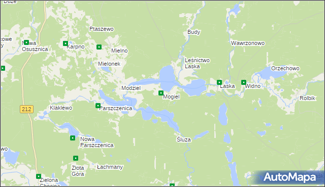 mapa Mogiel, Mogiel na mapie Targeo